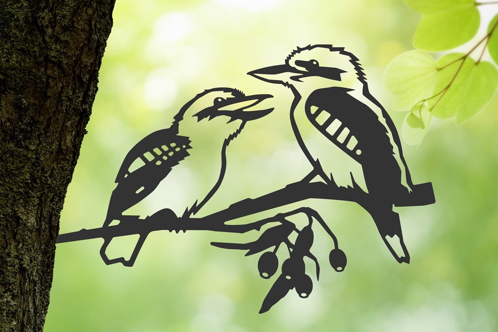Metalbird Artwork的一对Kookaburras享受20％的折扣