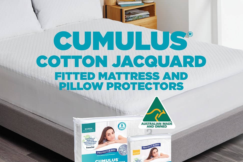 Cumulus®棉花jacquard床垫和枕头保护器